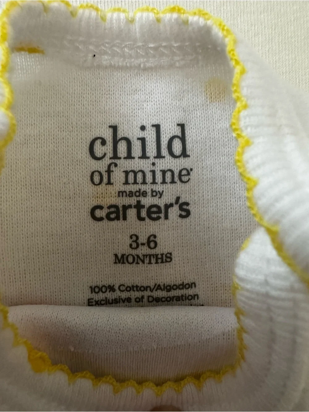 Child of Mine Yellow, White & Blue Elephant 3-Piece Baby Outfit - 3-6 months